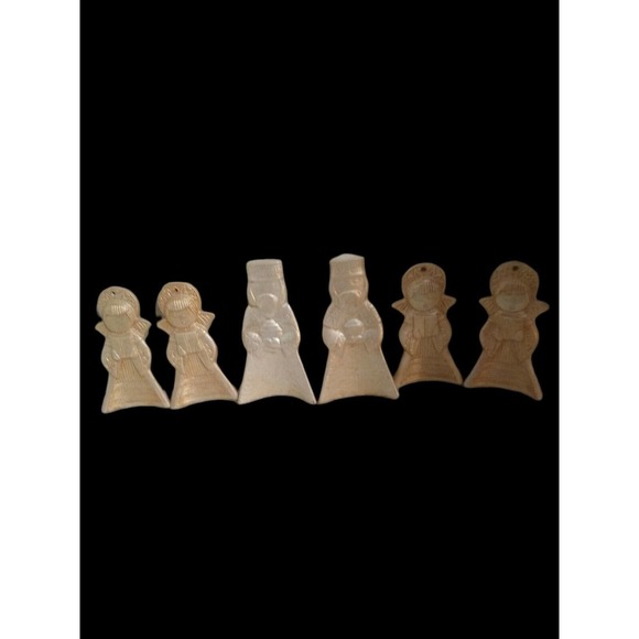 1976 Duncan Enterprise Ceramic Angel 4 in 2 wise Men Christmas Ornament - Picture 1 of 9